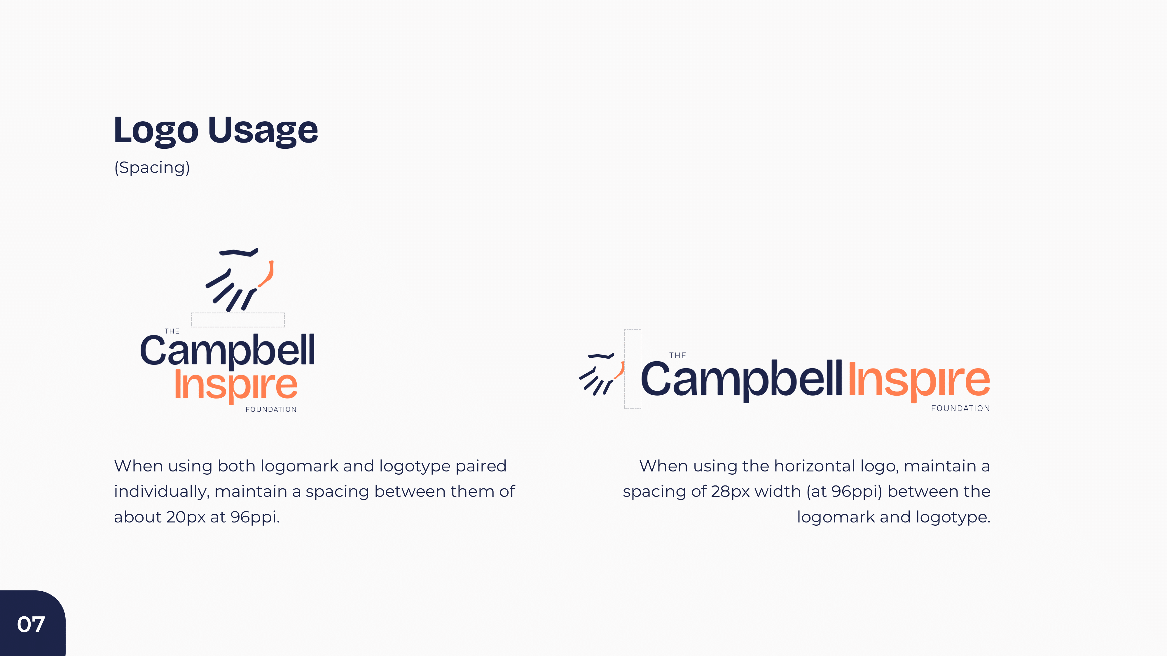 Campbell Inspire Foundation Visual Guide - Page 7